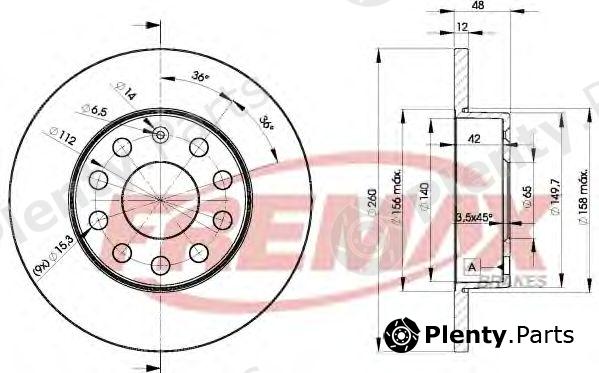  FREMAX part BD-5310 (BD5310) Brake Disc