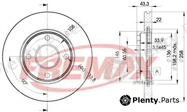  FREMAX part BD-5344 (BD5344) Brake Disc