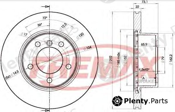  FREMAX part BD-6464 (BD6464) Brake Disc
