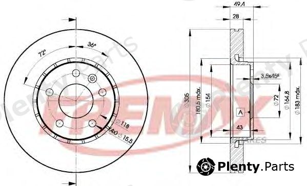  FREMAX part BD-6845 (BD6845) Brake Disc