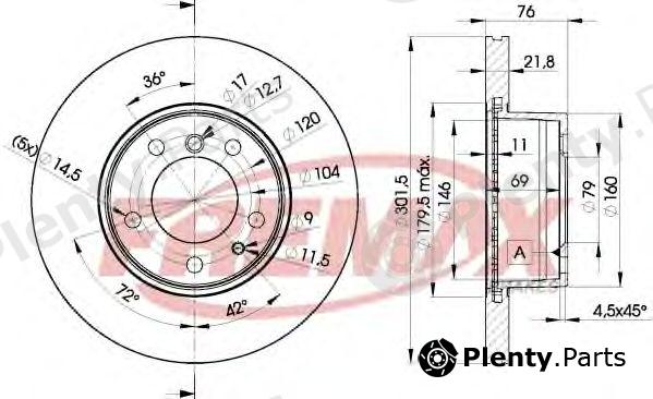  FREMAX part BD-8040 (BD8040) Brake Disc