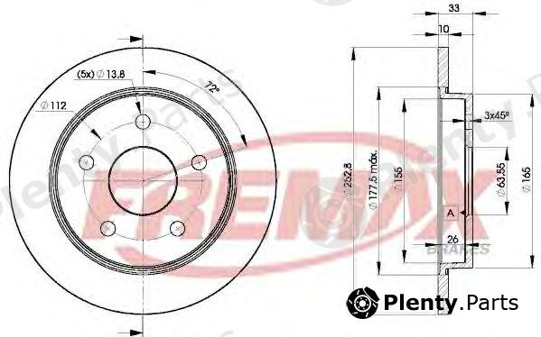  FREMAX part BD-8215 (BD8215) Brake Disc