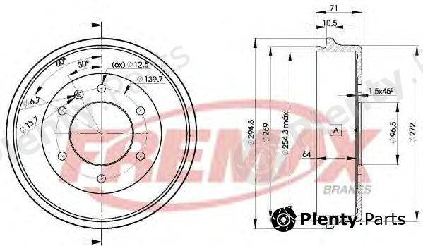  FREMAX part BD-8312 (BD8312) Brake Drum