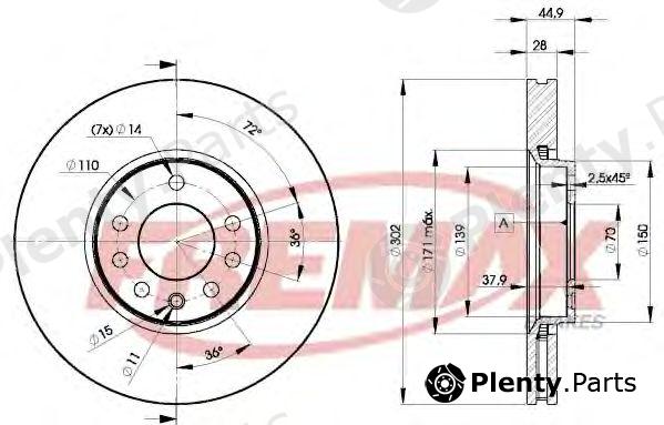  FREMAX part BD-9004 (BD9004) Brake Disc