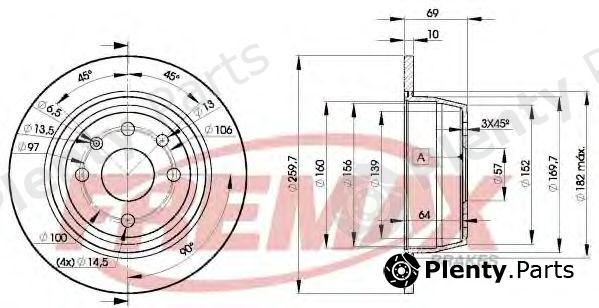  FREMAX part BD-9041 (BD9041) Brake Disc