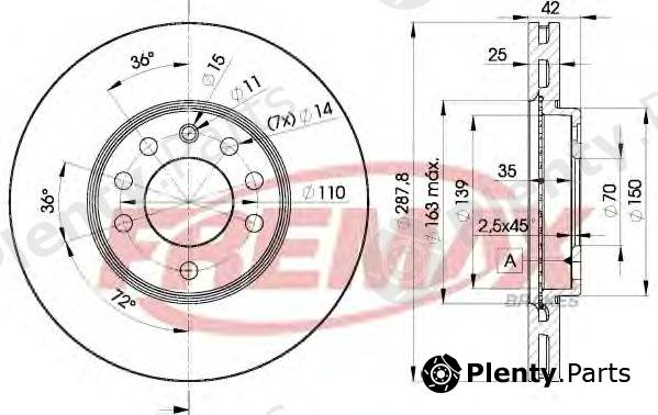  FREMAX part BD-9043 (BD9043) Brake Disc