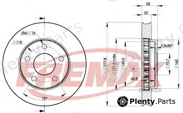  FREMAX part BD-9057 (BD9057) Brake Disc