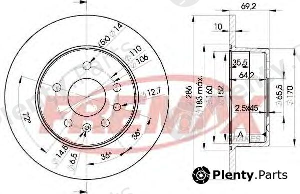  FREMAX part BD-9210 (BD9210) Brake Disc