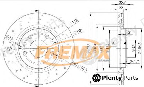  FREMAX part BD-0115 (BD0115) Brake Disc