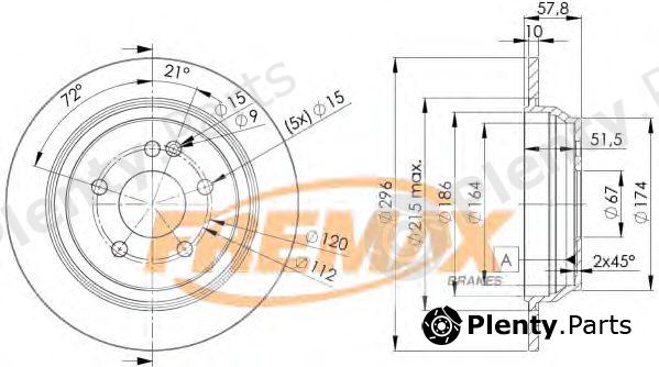  FREMAX part BD-0416 (BD0416) Brake Disc