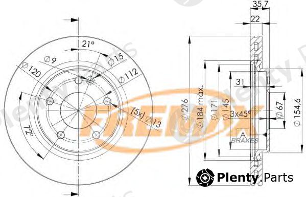  FREMAX part BD-0612 (BD0612) Brake Disc