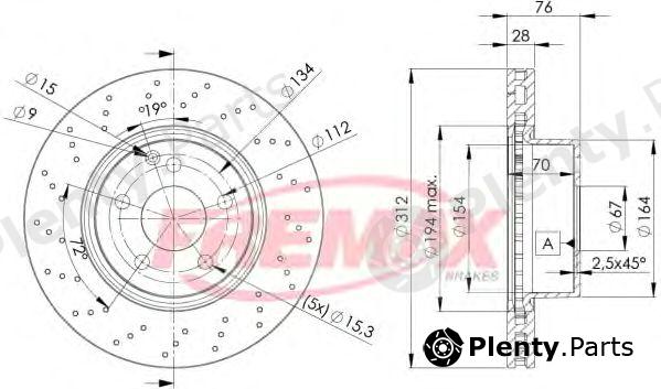  FREMAX part BD-3054 (BD3054) Brake Disc