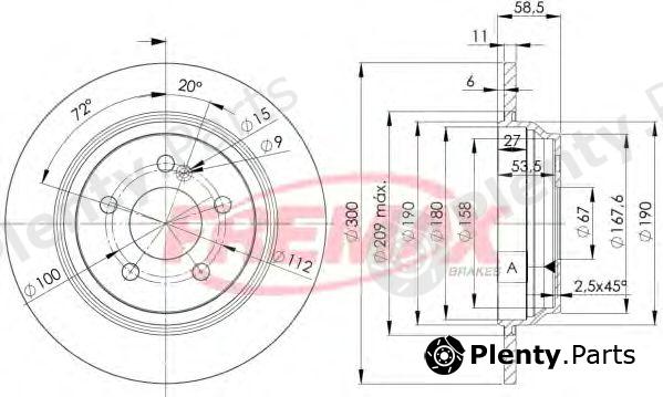  FREMAX part BD-3055 (BD3055) Brake Disc
