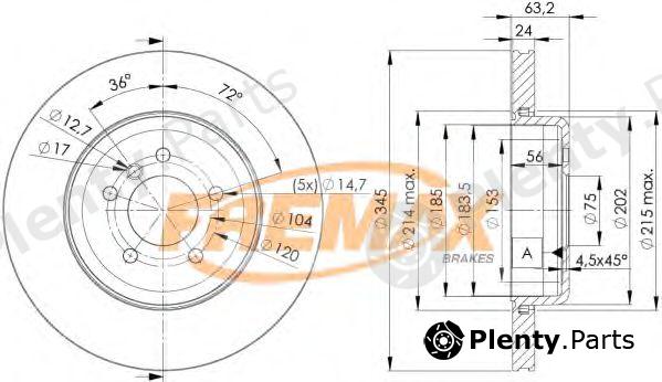  FREMAX part BD-3403 (BD3403) Brake Disc