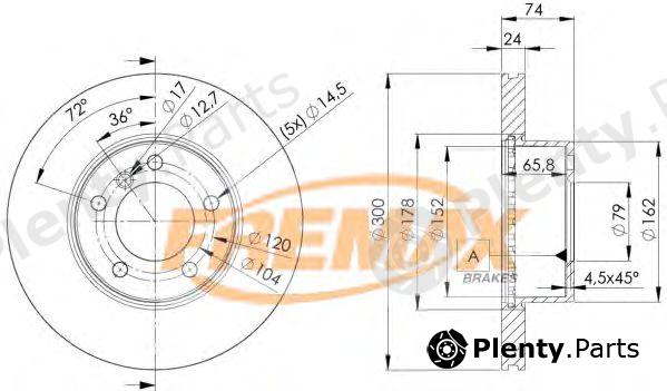  FREMAX part BD-3405 (BD3405) Brake Disc