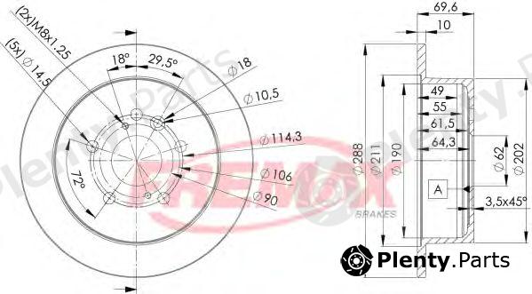  FREMAX part BD-4403 (BD4403) Brake Disc