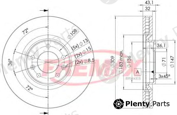  FREMAX part BD-4687 (BD4687) Brake Disc