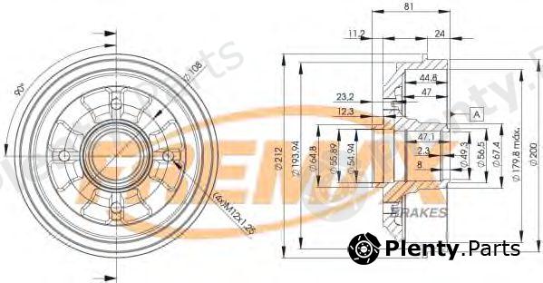  FREMAX part BD-4732 (BD4732) Brake Drum