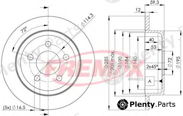  FREMAX part BD-5122 (BD5122) Brake Disc