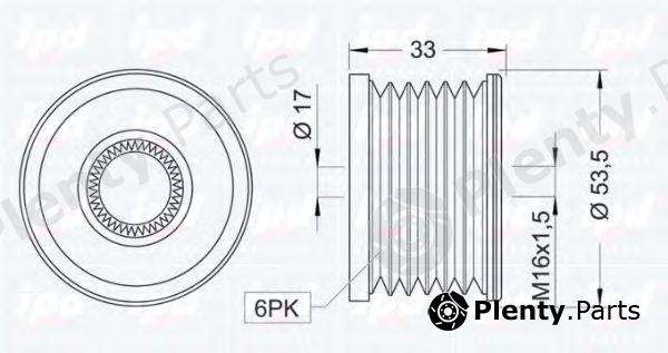  IPD part 12-0995 (120995) Alternator Freewheel Clutch