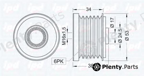  IPD part 15-3180 (153180) Alternator Freewheel Clutch