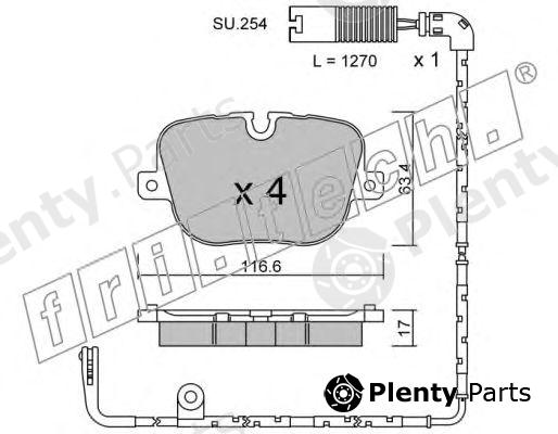  fri.tech. part 854.0W (8540W) Brake Pad Set, disc brake