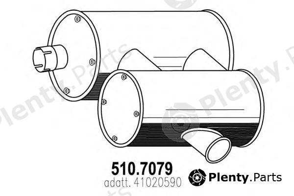  ASSO part 510.7079 (5107079) Middle-/End Silencer