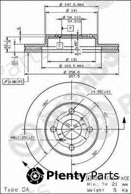  BREMBO part 09.5676.20 (09567620) Brake Disc