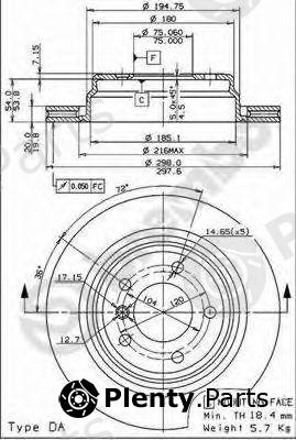  BREMBO part 09.6841.11 (09684111) Brake Disc