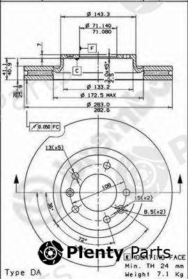  BREMBO part 09.8303.11 (09830311) Brake Disc