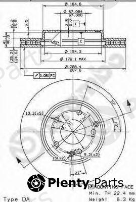  BREMBO part 09.8411.11 (09841111) Brake Disc