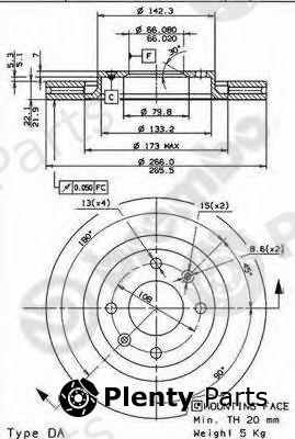  BREMBO part 09.8695.11 (09869511) Brake Disc