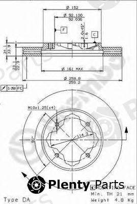  BREMBO part 09.9611.14 (09961114) Brake Disc