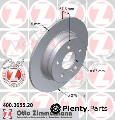  ZIMMERMANN part 400365520 Brake Disc