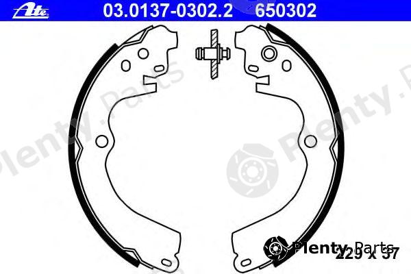  ATE part 03.0137-0302.2 (03013703022) Brake Shoe Set