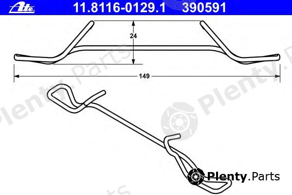  ATE part 11.8116-0129.1 (11811601291) Spring, brake caliper