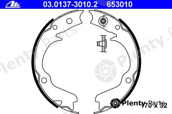  ATE part 03.0137-3010.2 (03013730102) Brake Shoe Set, parking brake
