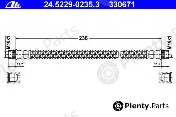  ATE part 24.5229-0235.3 (24522902353) Brake Hose