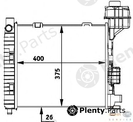  BEHR part 8MK376713-031 (8MK376713031) Radiator, engine cooling