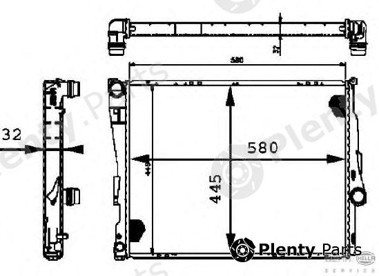  BEHR part 8MK376716-271 (8MK376716271) Radiator, engine cooling