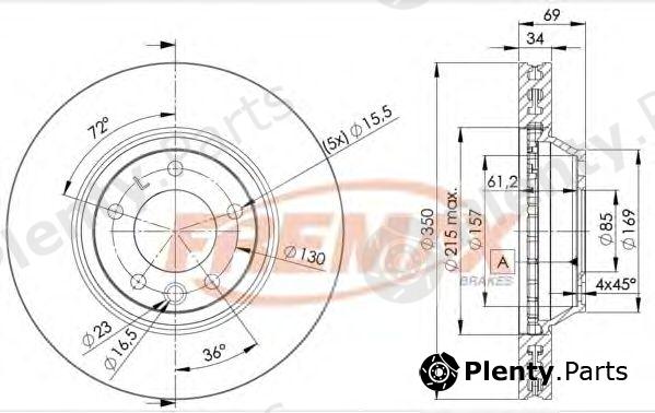  FREMAX part BD-3323 (BD3323) Brake Disc