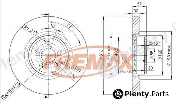 FREMAX part BD-0035 (BD0035) Brake Disc