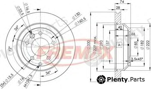  FREMAX part BD-3328 (BD3328) Brake Disc