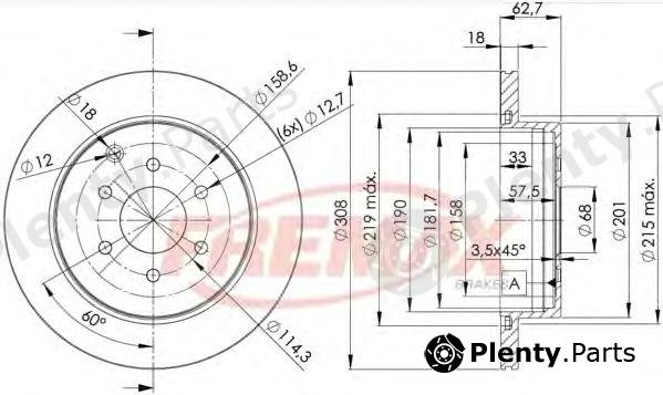  FREMAX part BD-4203 (BD4203) Brake Disc