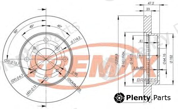  FREMAX part BD-2584 (BD2584) Brake Disc
