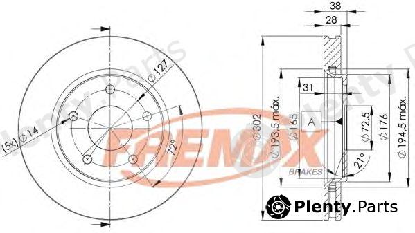  FREMAX part BD-5170 (BD5170) Brake Disc