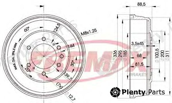  FREMAX part BD-0022 (BD0022) Brake Drum