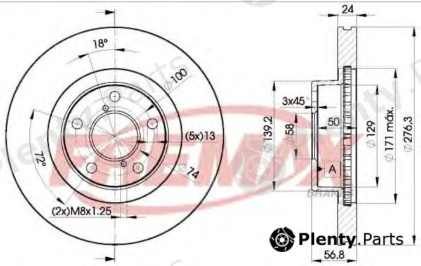  FREMAX part BD-0033 (BD0033) Brake Disc