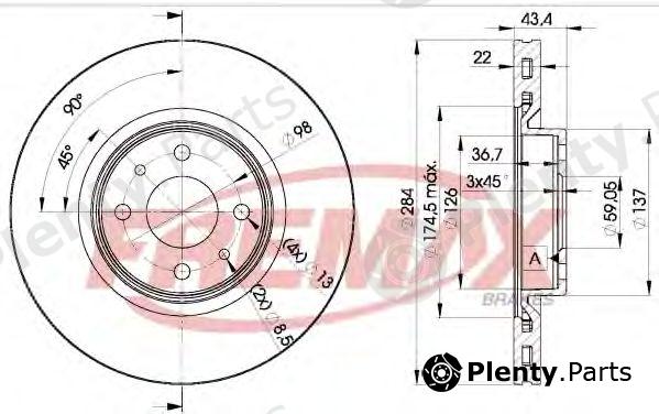  FREMAX part BD-0356 (BD0356) Brake Disc