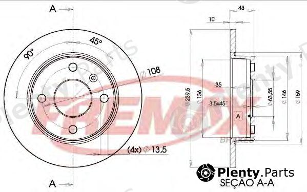  FREMAX part BD-1062 (BD1062) Brake Disc